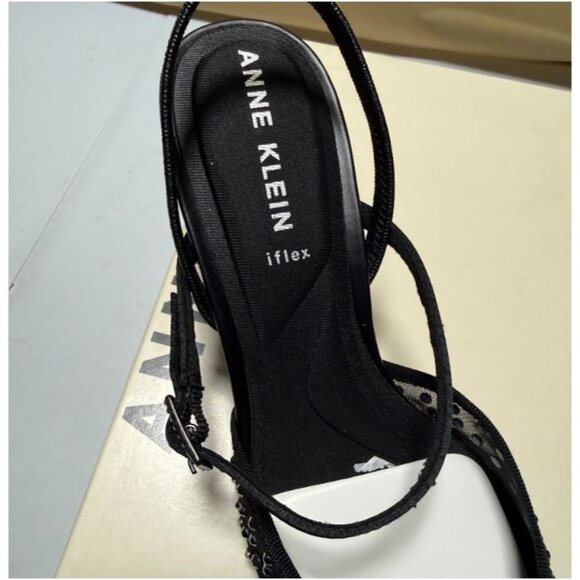 Anne Klein Women's Rosedale-C Black Crystal Slingback Pumps Size 6 - Picture 2 of 9